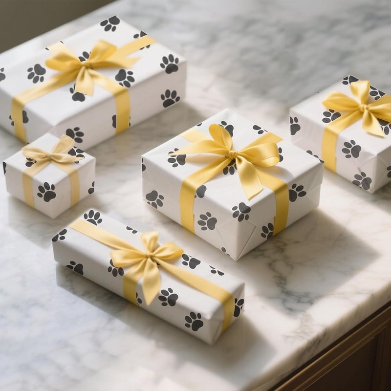 Ethanberg 120 Sheets Gift Wrapping Tissue Paper Bulk, Black Dog Paw Print Tissue Paper for Gift Bags, Decorative Art Papers for DIY Crafts Wedding Birthday Baby Showers Holiday Party Decor, 20x14 Inches - Image 5